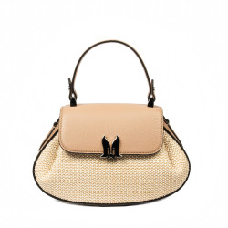 Dametasche 042g 01biz nude+Raffia