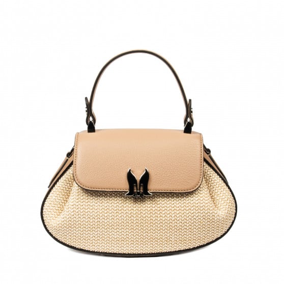 Dametasche 042g 01biz nude+Raffia