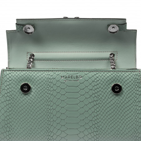 Damentasche Schultertasche 041g 01 Croco Pistazie