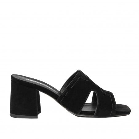 Damen Sandalen 1348 schwarz Velours