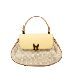 Damentasche 042g Buttergelb+Raffia