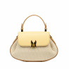 Damentasche 042g Buttergelb+Raffia