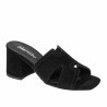 Damen Sandalen 1348 schwarz Velours