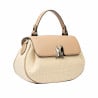 Damenhandtasche 043g 01 biz nude+Raffia
