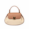 Damenhandtasche 042g biz camel+Raffia