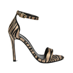 Damen Sandalen 1349 Satin Zebra Beige