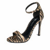 Damen Sandalen 1349 Satin Zebra Beige