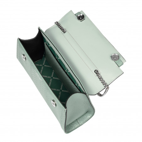 Damentasche Schultertasche 041g 01 Croco Pistazie
