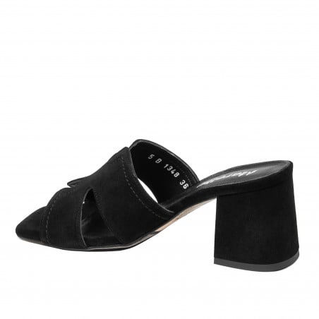 Damen Sandalen 1348 schwarz Velours