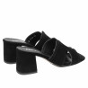 Damen Sandalen 1348 schwarz Velours