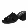 Damen Sandalen 1348 schwarz Velours