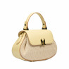 Damentasche 042g Buttergelb+Raffia