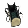 Damentasche Strand 045g 01 schwarz Napa+Raffia Sand Olive