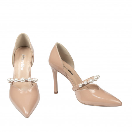 Elegante Damenschuhe 1350 Lack Beige