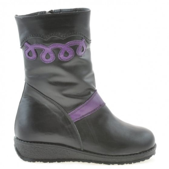 Kleinkindstiefel 23c schwarz+lila Kleinkindstiefel 23c schwarz+lila