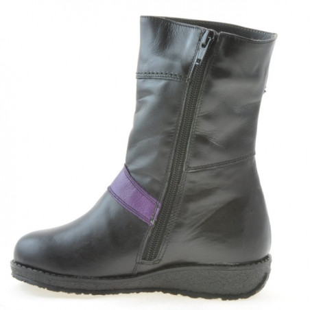 Kleinkindstiefel 23c schwarz+lila