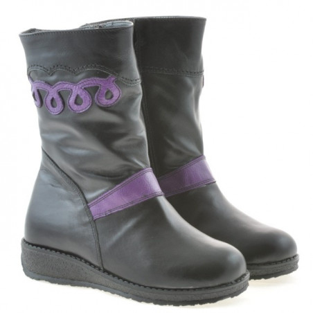 Kleinkindstiefel 23c schwarz+lila