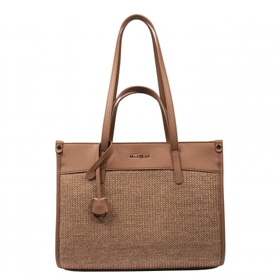 Damen-Strandtasche 045g Kamel+Karamell Raffia Damen-Strandtasche 045g Kamel+Karamell Raffia