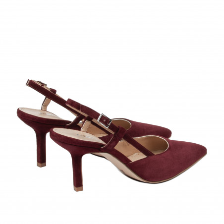 Damen Sandalen 1344 Bordeaux Velours