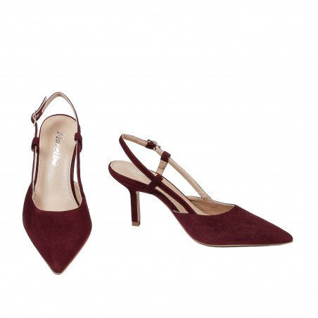 Damen Sandalen 1344 Bordeaux Velours