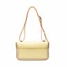 Damentasche Schultertasche 046g buttergelb + Raffia