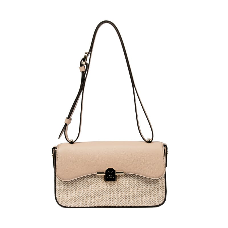 Damentasche zum Umhängen 046g nackt + Rattan