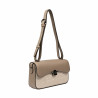Damen-Schultertasche 046g 01 Cappuccino+Raffia