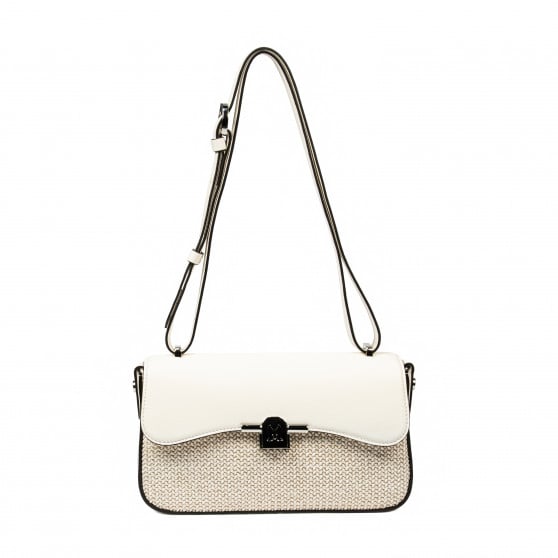Damenschultertasche 046g 01 Panna+Raffia