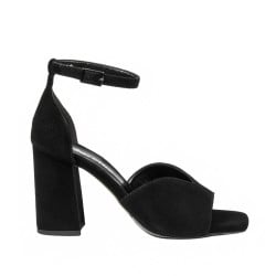 Damen Sandalen 1346 schwarz Velours