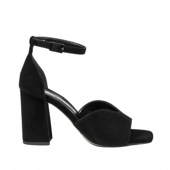Damen Sandalen 1346 schwarz Velours