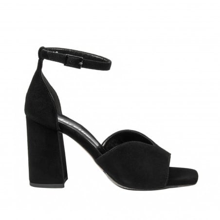 Damen Sandalen 1346 schwarz Velours