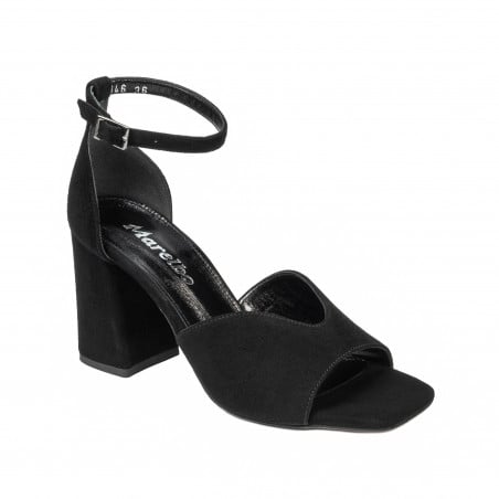 Damen Sandalen 1346 schwarz Velours