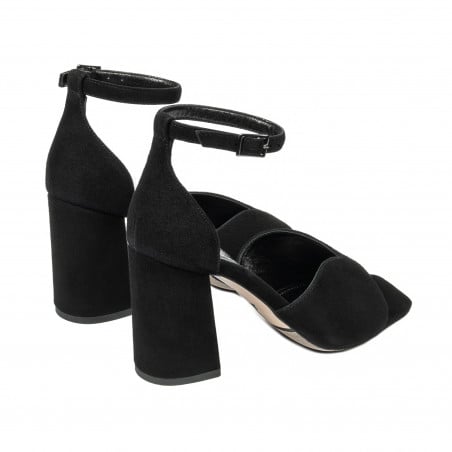 Damen Sandalen 1346 schwarz Velours