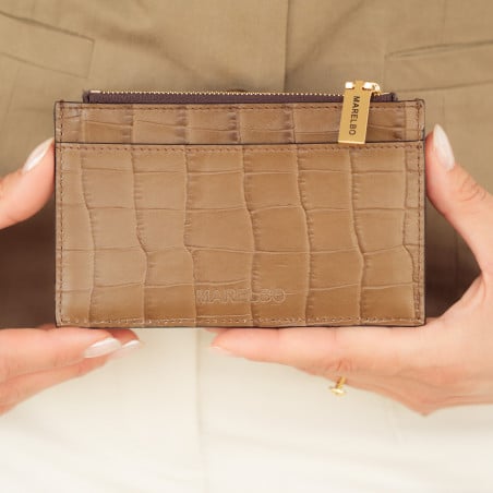Portemonnaie 209g Croco Braun lifestyle