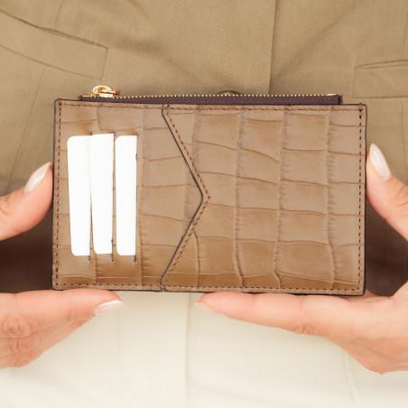 Portemonnaie 209g Croco Braun lifestyle