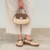 Damen Freizeitschuhe 6092 aus beigem Raffia kombiniert lifestyle