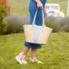 Damentasche Strand 044g 01 Blauer Himmel+Raffia lifestyle