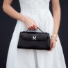 Damentasche Schultertasche 041g 01 Kroko schwarz lifestyle