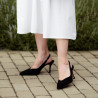 Damen Sandalen 1343 schwarz Velours lifestyle