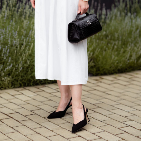 Damen Sandalen 1343 schwarz Velours lifestyle