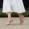 Damen-Sandalen 1345 Beige Veloursleder lifestyle