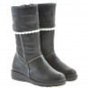 Kleine Kinderstiefel 25c schwarz+weiß