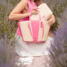 Damentasche für den Strand 044g 01 Barbie-Rosa+Raffia