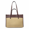 Damen-Strandtasche 045g 01 burgundy+Raffia