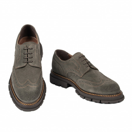 Herren Freizeitschuhe 989 grau Veloursleder