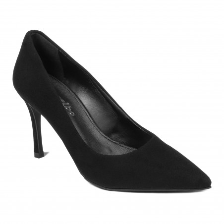Damen elegante Schuhe 1320 schwarz Velours