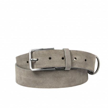 Herren Gürtel 70b grau Velours
