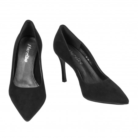 Damen elegante Schuhe 1320 schwarz Velours
