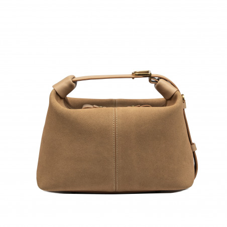 Handtasche Damen 037g Wildleder Nude