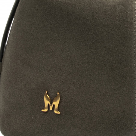 Damengeldbörse Handtasche 037g Wildleder Oliv
